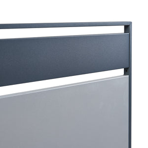 Recinzione Frangivista Uusikaupunki per Bidoni di Rifiuti 1 Pannello a Doghe - Antracite / Argentato [en.casa]