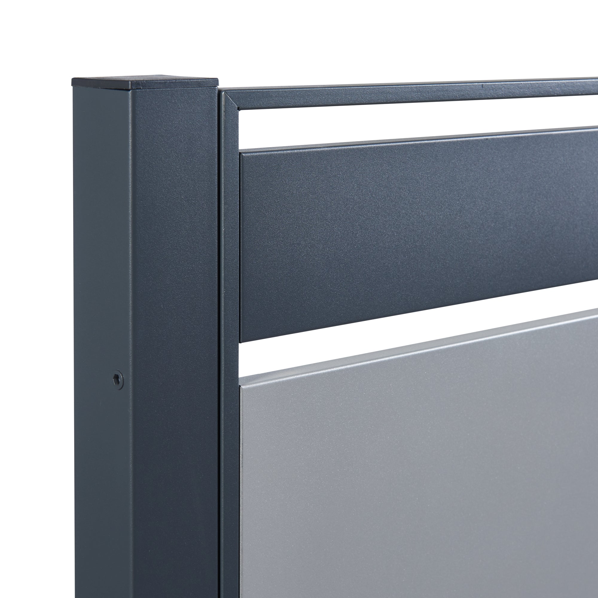 Recinzione Frangivista Uusikaupunki per Bidoni di Rifiuti 1 Pannello a Doghe - Antracite / Argentato [en.casa]