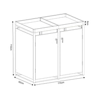 Deposito Bidoni di Rifiuti Valkeakoski Box per 2 Bidoni da 120 L - Antracite [en.casa]