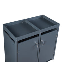 Deposito Bidoni di Rifiuti Valkeakoski Box per 2 Bidoni da 120 L - Antracite [en.casa]