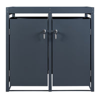 Deposito Bidoni di Rifiuti Valkeakoski Box per 2 Bidoni da 120 L - Antracite [en.casa]