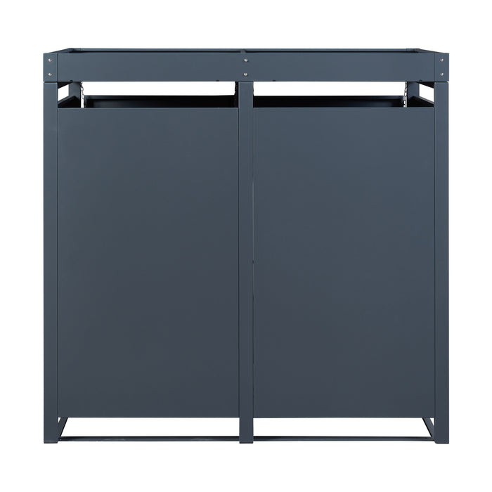 Deposito Bidoni di Rifiuti Valkeakoski Box per 2 Bidoni da 120 L - Antracite [en.casa]