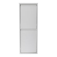 Contenitore per raccolta differenziata a parete con 2 contenitori estraibili 93 x 33 x 25 cm bianco 03_0008198