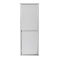 Pattumiera Sollentuna per Raccolta Differenziata con 2 Scomparti Ribaltabili Cestini a 14L - Bianco [en.casa]