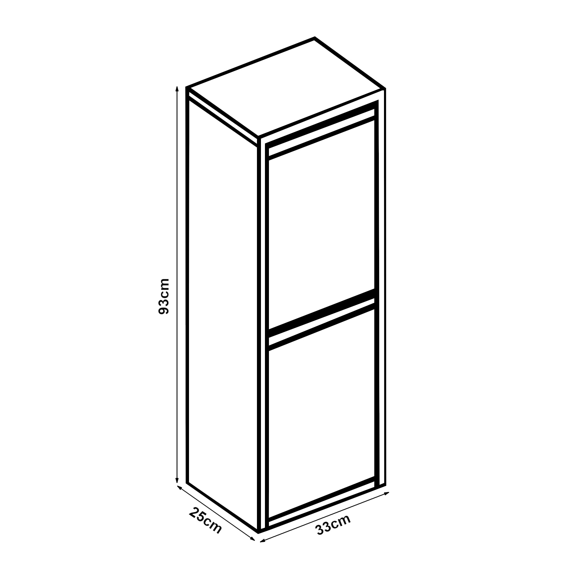 Pattumiera Sollentuna per Raccolta Differenziata con 2 Scomparti Ribaltabili Cestini a 14L - Bianco Pepe [en.casa]