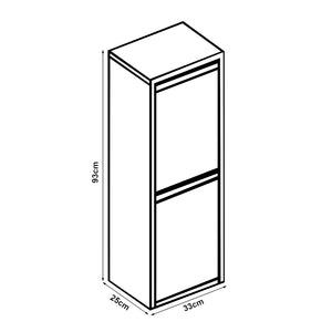Pattumiera Sollentuna per Raccolta Differenziata con 2 Scomparti Ribaltabili Cestini a 14L - Blu Notte [en.casa]