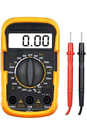 Multimetro Digitale Tester Professionale Tascabile con Cavi Puntali Display 830LN