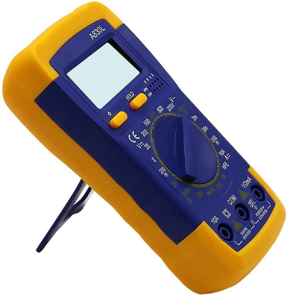 Multimetro tester digitale LCD professionale misuratore volt ampere ohm A830L