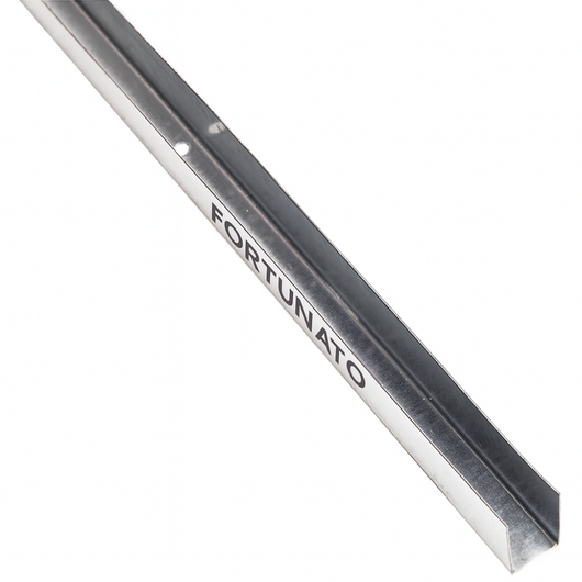 Guida u standard 1 m profilo preforato sp 0,6 mm per cartongesso *** pezzi 8, misure 28 x 16 x 28 mm, confezione 1