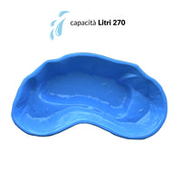 Laghetto da giardino nemi azzurro e pompa gda 1500 uvc 5 watt