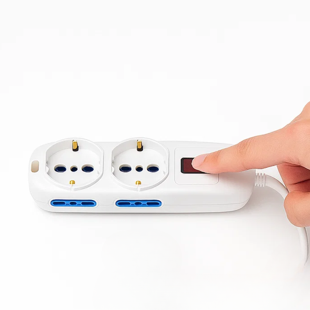 Multipresa ecova eco30226 6 prese con protezione sovraccarico