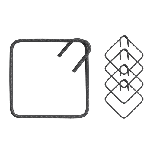 Staffe armatura ferro 20x20 cm strutture cemento disponibili diverse quantità *** pezzi 10, confezione 1