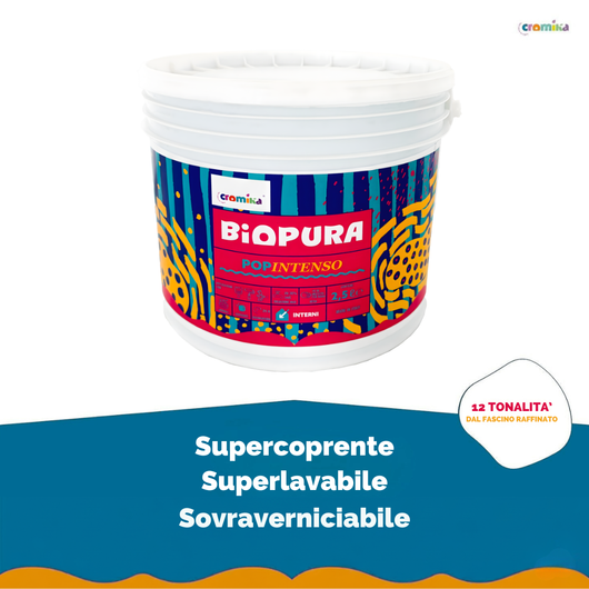 Pittura murale super lavabile coprente per interni popintenso *** formato 2.5 lt, colore- fucsia follia, confezione 1