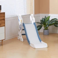 Scivolo per Bambini 18-36 Mesi in PE e PP a Tema Spaziale con Scale Antiscivolo, 157x46.5x80 cm