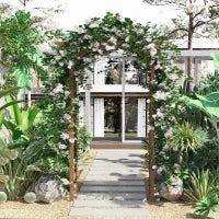 Arco da Giardino Arco a Fiori Stile Esotico dim. 140L x 65l x 200H cm Legno di Abete