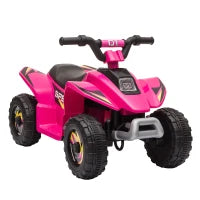 Quad per Bambini Elettrico con Batteria Ricaricabile 6V, e Velocità 2.8-4.6km/h, 72x40x45.5 cm, Rosa