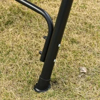 Dondolo da Giardino Terrazza 3 Posti con Tettuccio Regolabile in Metallo e Texteline 172x110x155cm Marrone