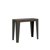shopinnovativo- Consolle allungabile 90x40/196 cm Flame Small Evolution noce telaio e gambe antracite