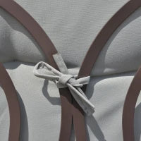 Dondolo da Giardino a 3 Posti con Tetto Regolabile, Cuscini e Vassoi, Poliestere, 116 x 206 x 183 cm, Grigio Chiaro