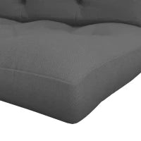 Set 2 Cuscini da Giardino per Divani e Pallet in Poliestere con Imbottitura Spessa, Grigio