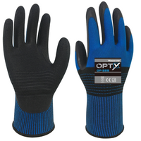 Guanti lavoro lattice opty resistenza abrasione blu nero *** misura medium - m, confezione 1