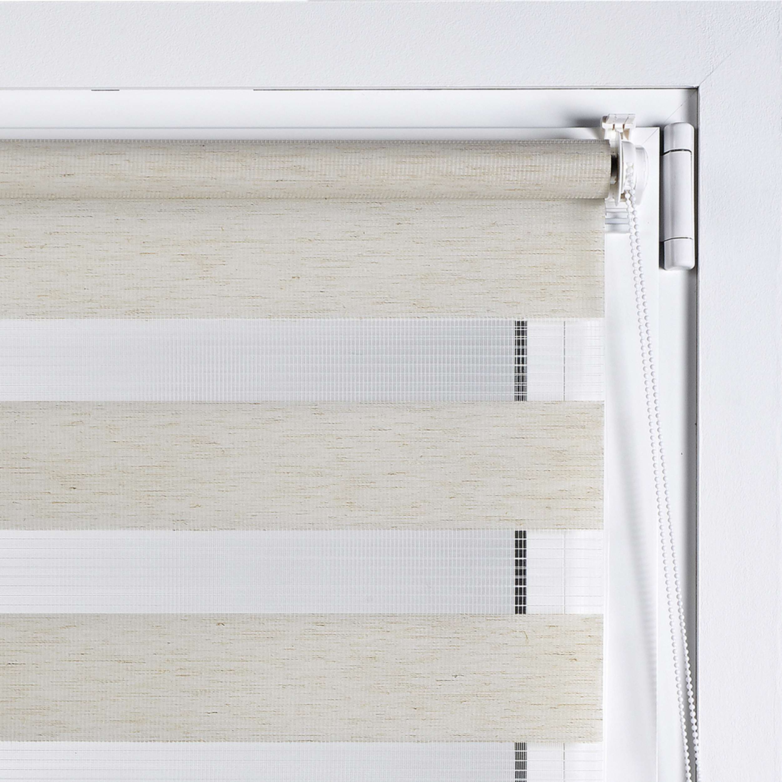 Tenda a Rullo giorno / notte installazione senza foratura EasyFix Lino 150x180 cm