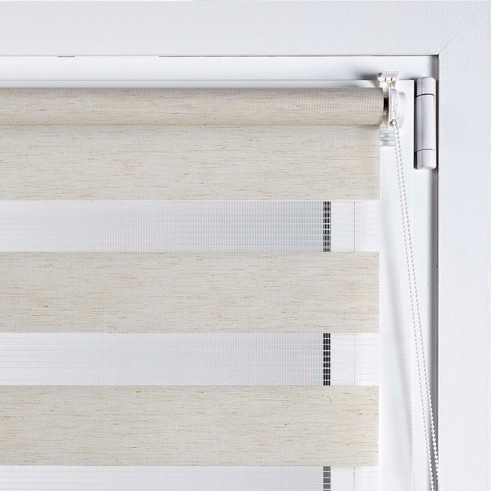 Tenda a Rullo giorno / notte installazione senza foratura EasyFix Lino 150x180 cm