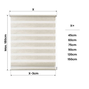Tenda a Rullo giorno / notte installazione senza foratura EasyFix Lino 150x180 cm