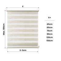 Tenda a Rullo giorno / notte installazione senza foratura EasyFix Lino 120x180 cm
