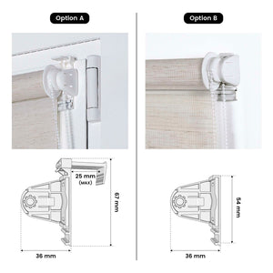 Tenda a Rullo giorno / notte installazione senza foratura EasyFix Lino 120x180 cm