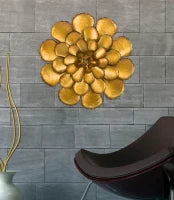 Pannello In Ferro Fiore Goldy -A- Cm Ø 64X5.5