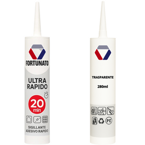 Fortunato silicone universale acetico trasparente impermeabile antimuffa 280 ml