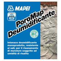 Intonaco monoprodotto poromap deumidificante da 20 kg
