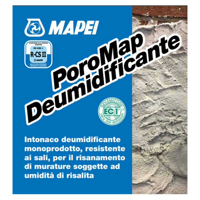 Intonaco monoprodotto poromap deumidificante da 20 kg