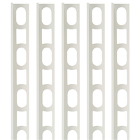 Profili in alluminio verniciato colore bianco 100 a l per finitura parete proangle *** pezzi 5 pz, confezione 1