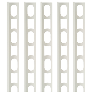 Profili in alluminio verniciato colore bianco 100 a l per finitura parete proangle *** pezzi 5 pz, confezione 1