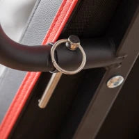 Panca Multifunzione, 6 livelli di Inclinazione, fino a 150 kg, in Acciaio e Pelle sintetica, 145x49x57-127 cm, Nera e Rossa