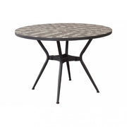 Tavolo Ceramica E Ferro Verniciato Rotondo Zefiro Ø 110 Cm