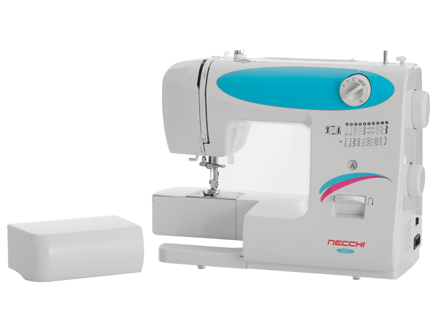 Necchi N83, macchina per cucire meccanica con 19 punti cucitura e asola in 4 tempi