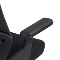 Sedia da Ufficio con Supporto Lombare e Poggiatesta, Seduta Girevole con Altezza Regolabile, Nero