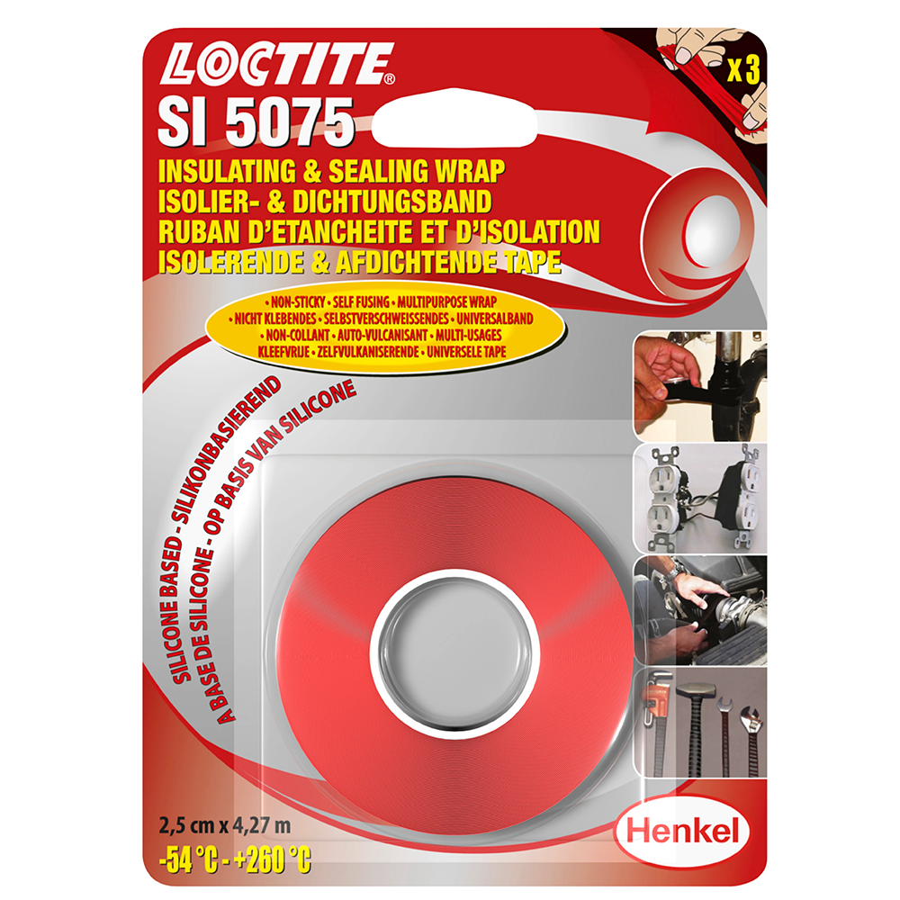 Loctite si 5075 nastro autoagglomerante silicone 2,5 cm x 4,27m riparazioni multiuso