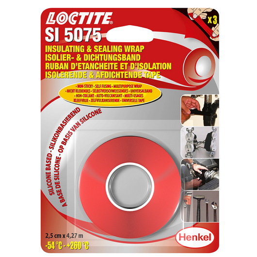 Loctite si 5075 nastro autoagglomerante silicone 2,5 cm x 4,27m riparazioni multiuso