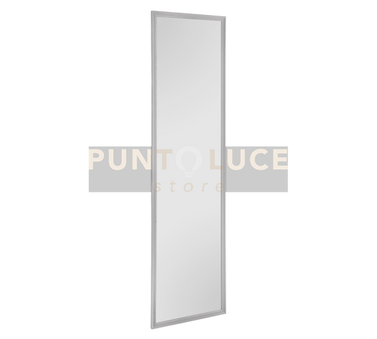 NADINE SPECCHIO DA PARETE CON CORNICE GRIGIA CON GANCI X INSTALLAZIONE ORIZZONTALE E VERTICALE 33,5X125CM