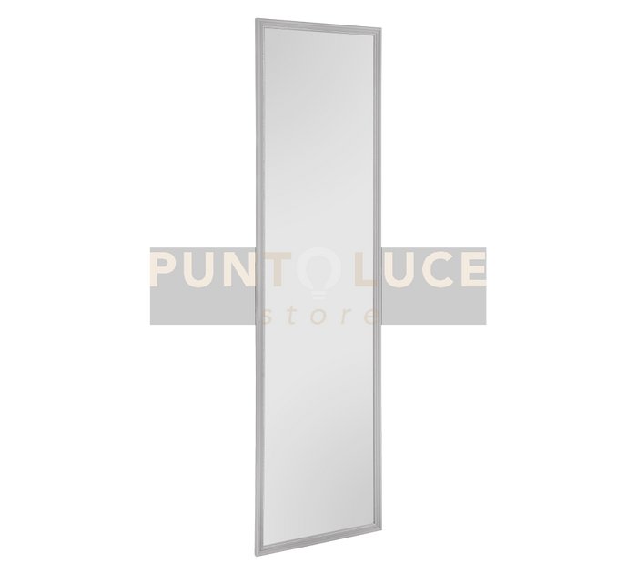 NADINE SPECCHIO DA PARETE CON CORNICE GRIGIA CON GANCI X INSTALLAZIONE ORIZZONTALE E VERTICALE 33,5X125CM