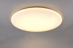 NAGANO PLAFONIERA LED 72W 8500lm, 3000 - 5500K ROTONDA ACRILICO EFFETTO CIELO STELLATO CON TELECOMANDO D. 80CM DIMMERABILE
