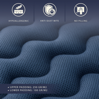 Materasso singolo 90 X 200 cm in Waterfoam Anallergico | Altezza 20 cm | Dispositivo Medico Classe 1 | Medio Rigido, Antibatterico e Traspirante | Made in Italy