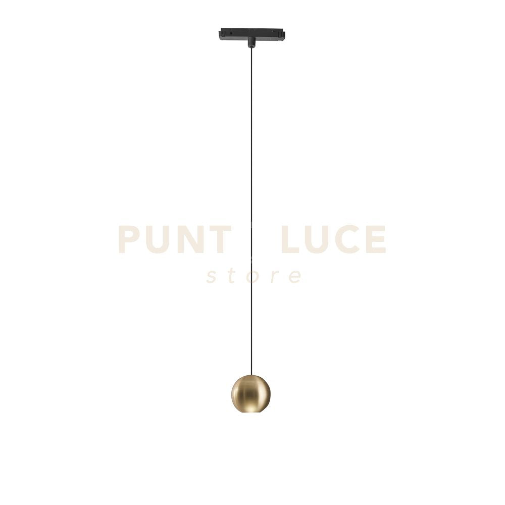 NARDO S -  SOSPENSIONE PER BINARIO 48V INCASTRO MAGNETICO 3000K 410LM 8,5W ORO