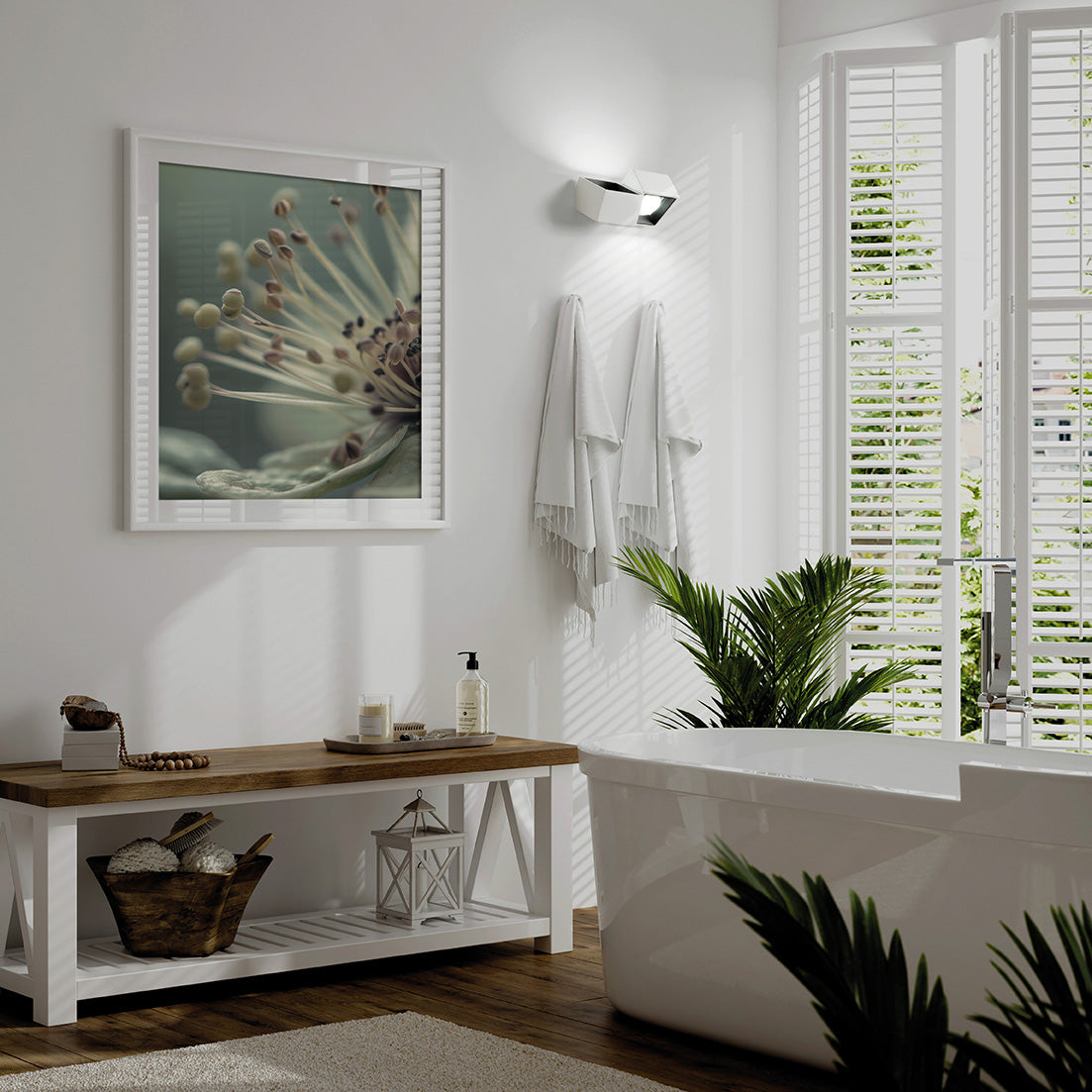 NASSO applique a Parete 2 Luci attacco GX53 Biemissiva Quadrata Nero in gesso e alluminio