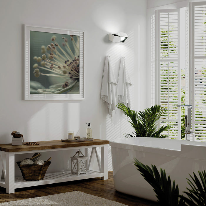 NASSO applique a Parete 2 Luci attacco GX53 Biemissiva Quadrata Nero in gesso e alluminio