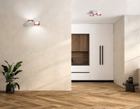 NASSO  lampada da Soffitto 3 Luci attacco GX53 quadrata rame in gesso e alluminio